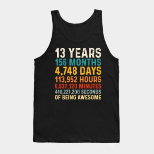 13 Years old of Being Awesome, 13th Birthday Gift Vintage Tank Top